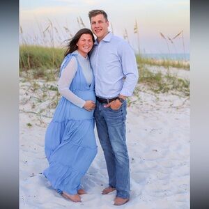 Boohoo Sky Blue Textured Dress